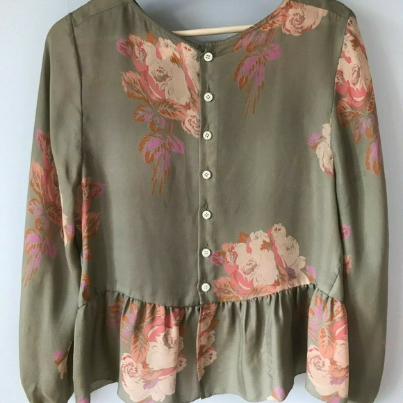 The Great Printed Silk Boho Top Size M - Picture 4 of 9